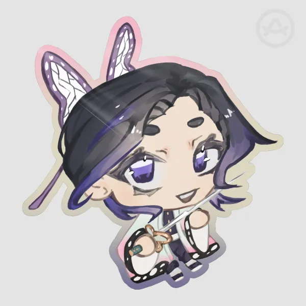 Chibi Kocho Shinobu Glossy Sticker • Demon Slayer