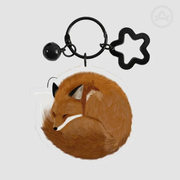 cozy fox keychain