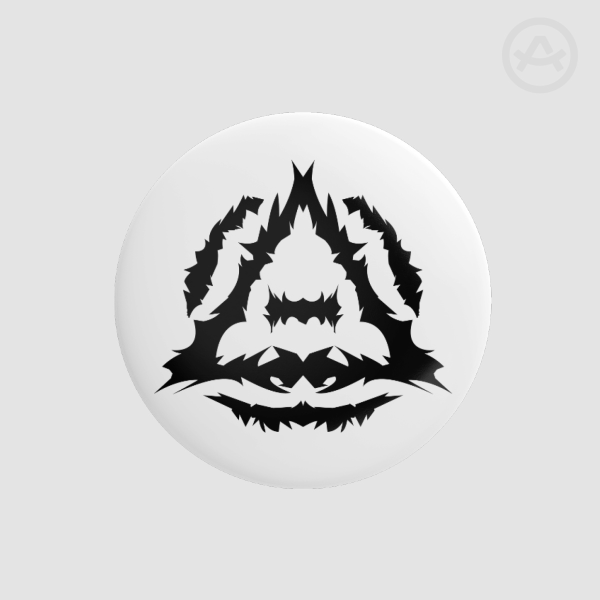 HEAVY METAL THERIAN (Black) Button Pin