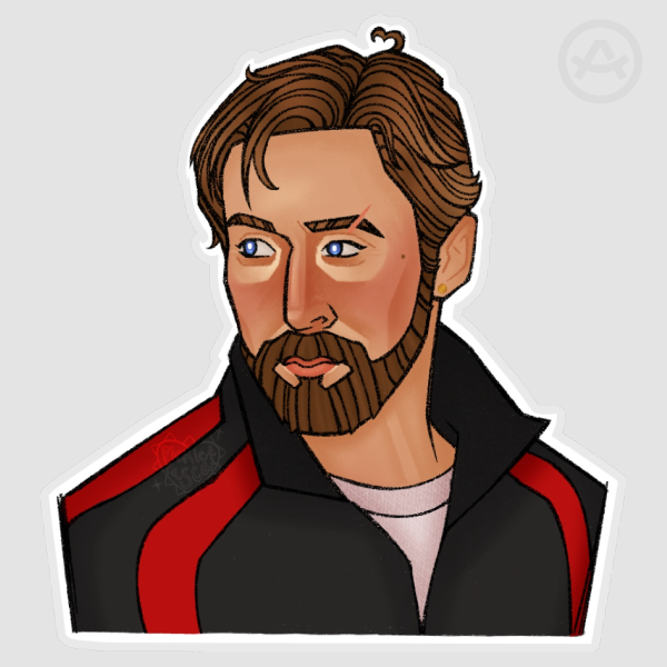 Court Gentry Bust Sticker