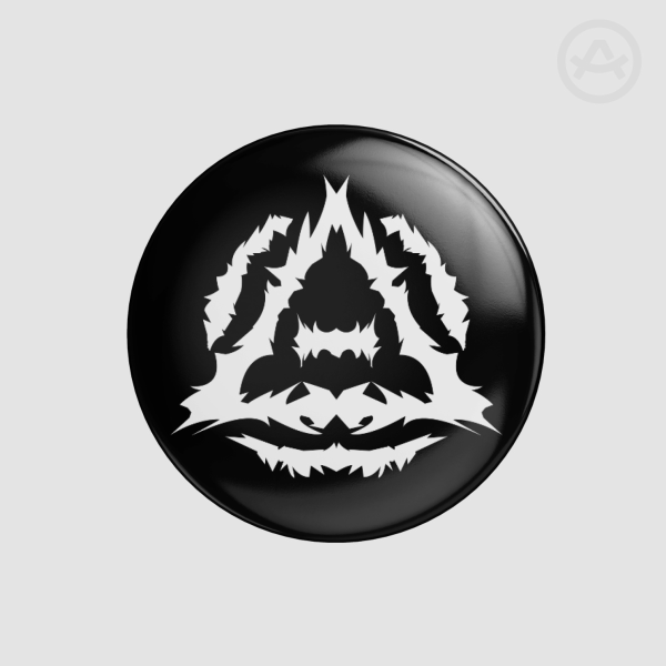 HEAVY METAL THERIAN (White) Button Pin