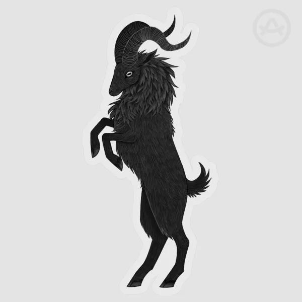 standing goat sticker
