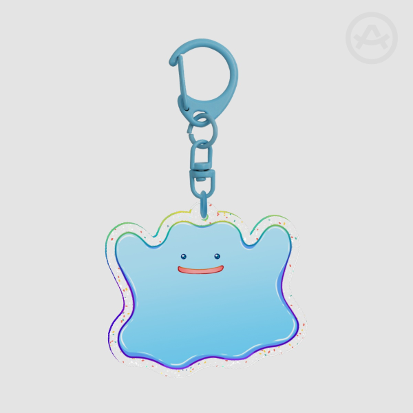 Glitter Acrylic Ditto shiny Keychain