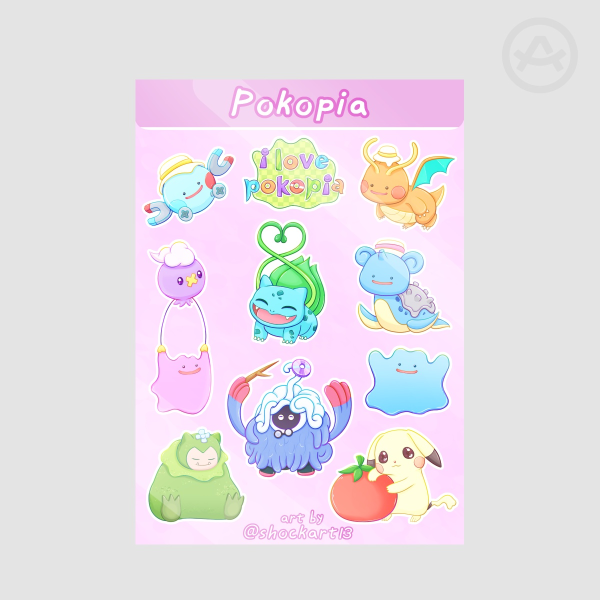 Coated Paper Sticker Sheet Pokopia