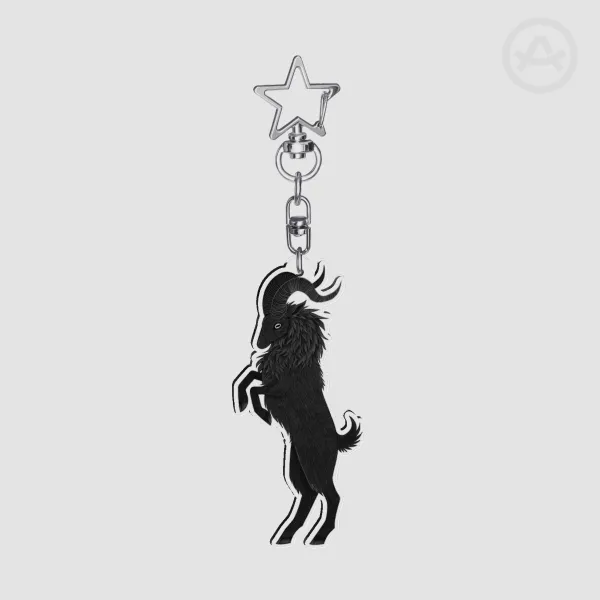 standing goat keychain