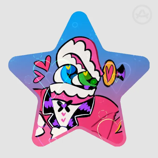 Caine Star-shaped Heartstruck Sticker