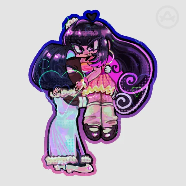 RDCWorld DREAMGIRLS; Dylani and Marquia 💭 | Holographic Heart Sticker