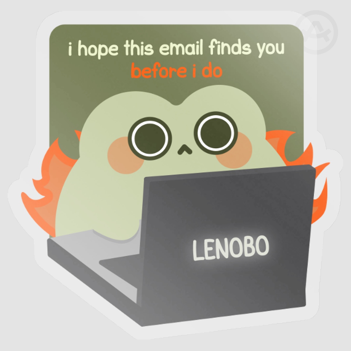Corporate Froggy - I Hope This Email Finds You Clear PET Vinyl Die Cut Stickers