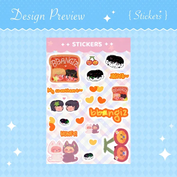 bbangiz sticker sheet
