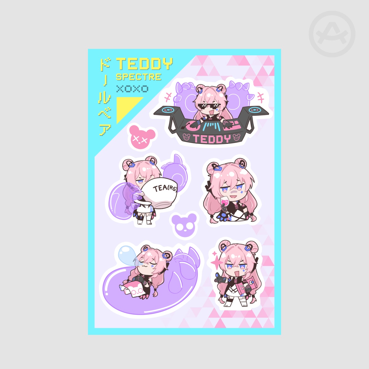 PGR Teddy Sticker Sheet