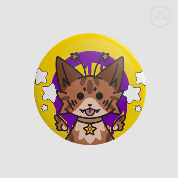 Intersex Space Kitty Button
