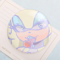 Cute Amber Holographic Badge