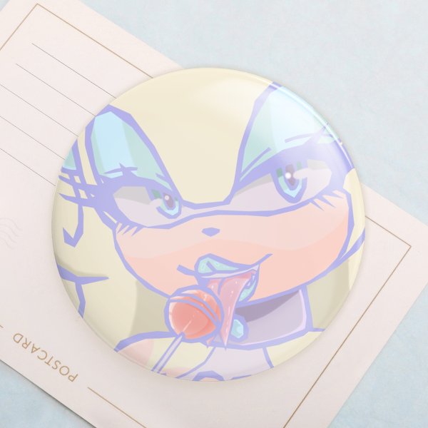 Cute Amber Holographic Badge