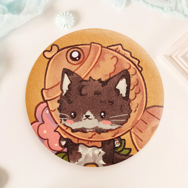Taiyaki Michi Cat - Plush Badges