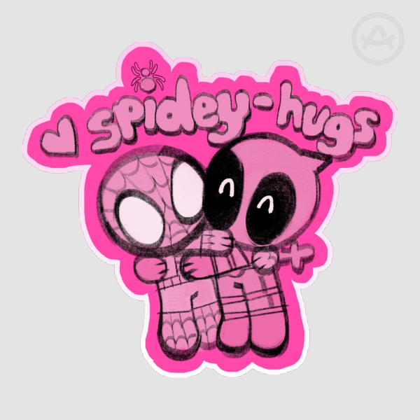 Spidey-Hugs Sticker