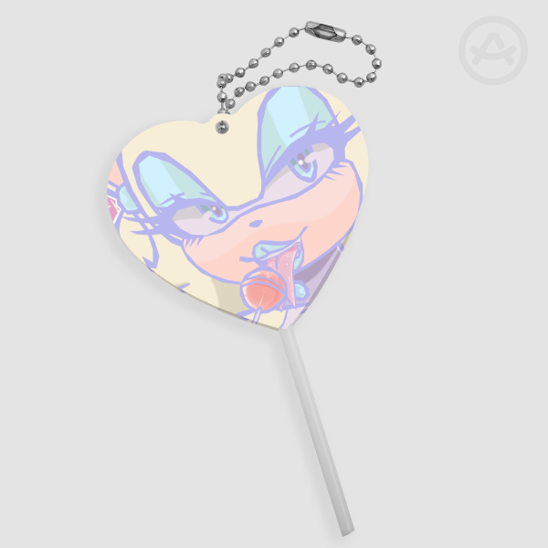 Cute Amber Acrylic Lollipop Keychains