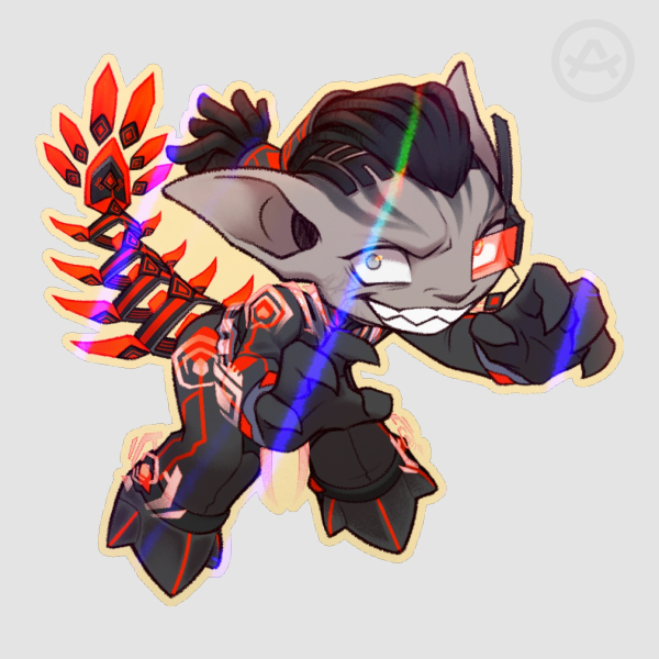 Guild Wars 2 Sebb Holo Lights Sticker