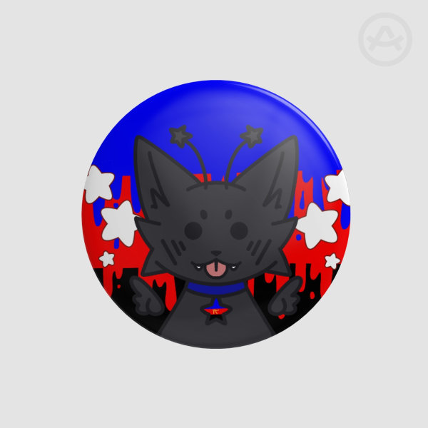 PolyAmorous Space Kitty Button