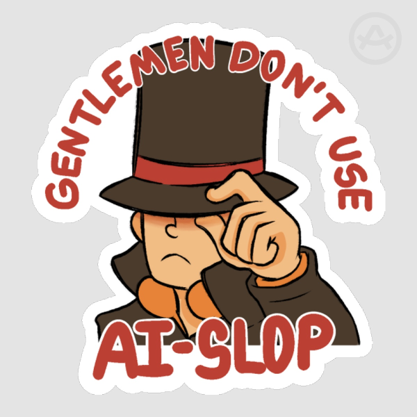 Professor Layton AI-Slop Stickers