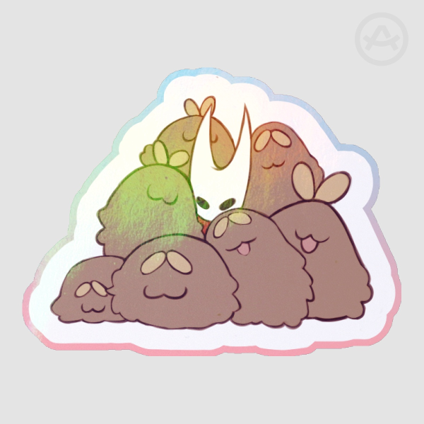 Hornet and fleas Sticker
