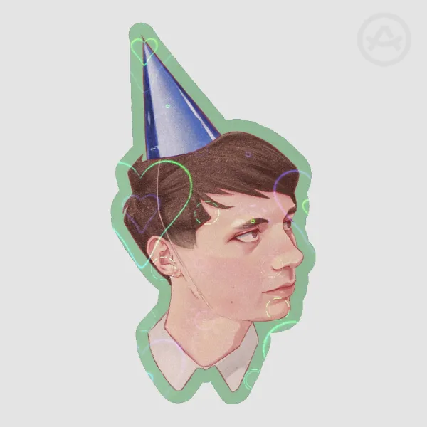 Birthday Hat Dan Sticker