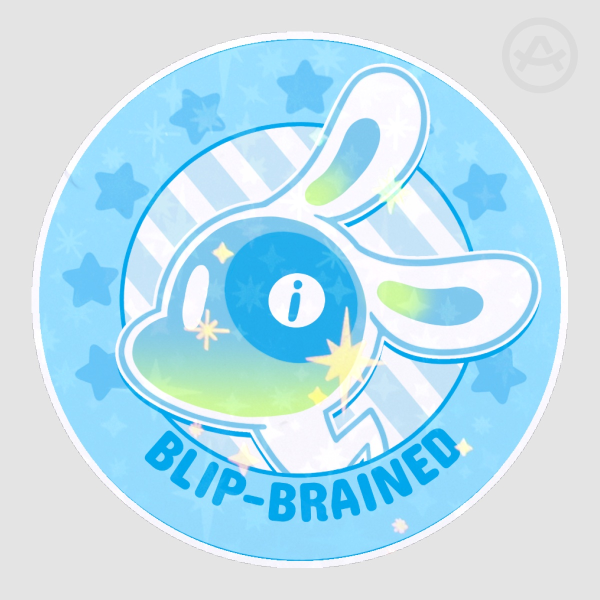 Blip-Brained Sticker