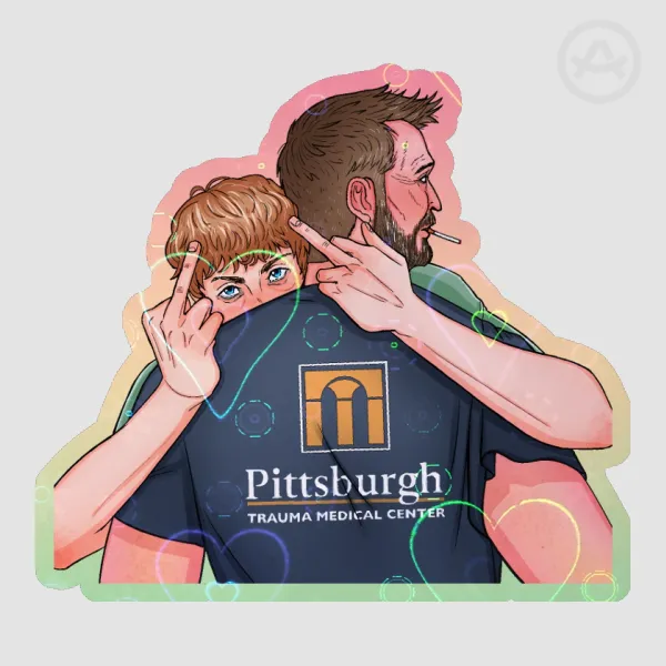 Hucklerobby The Pitt Stickers