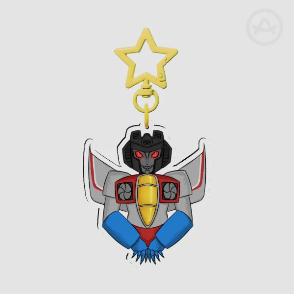 Starscream Transformers Clear Acrylic Keychain