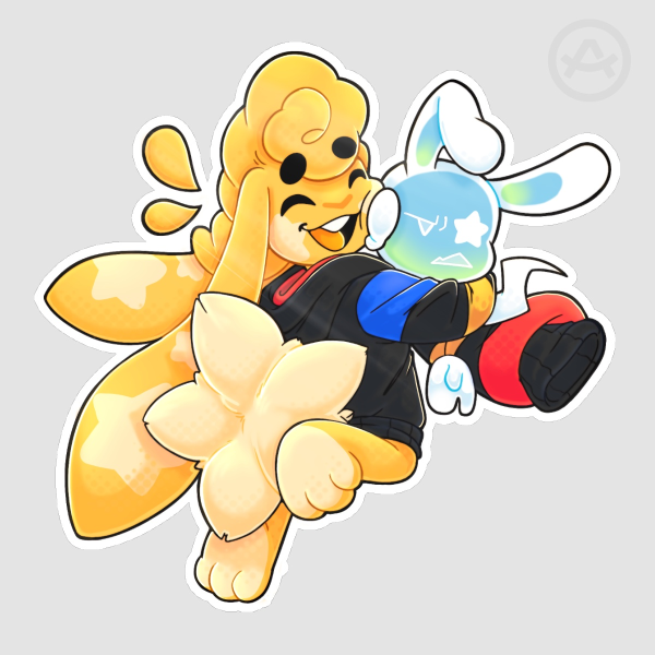 Starburst and Blip's Hug Sticker!