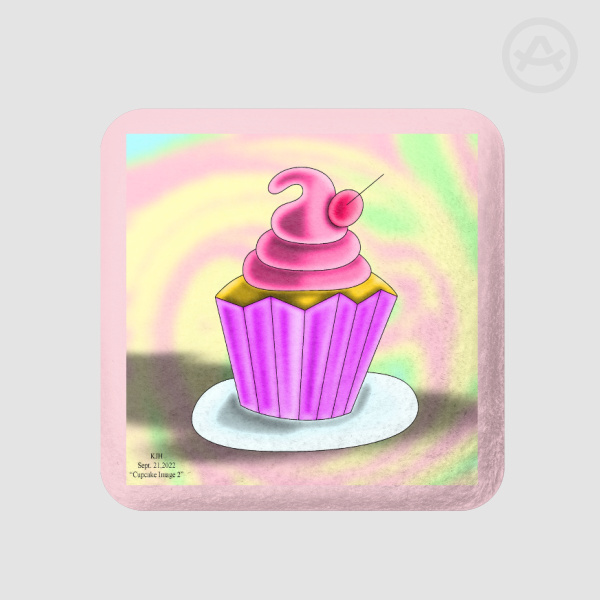 Cupcake Image 2 Square Plush Badges