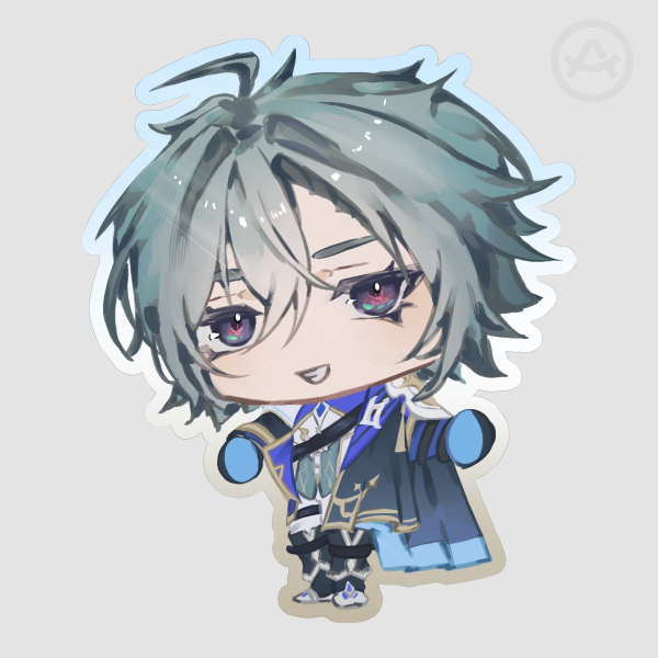 Chibi Lohen Glossy Sticker • Genshin Impact