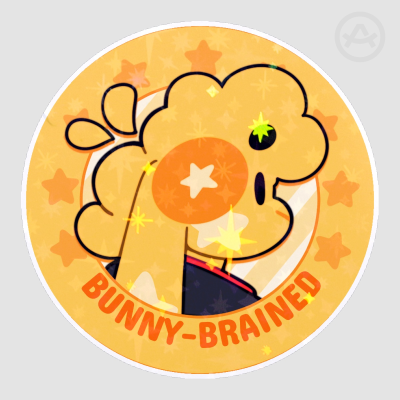 Bunny-Brained Sticker