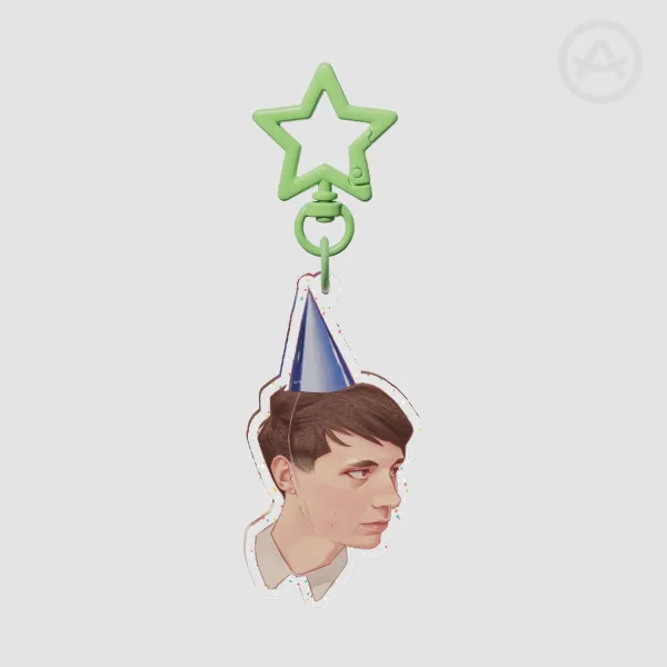 Dan Howell Birthday Hat Keychain