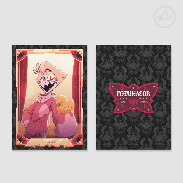Lucifer pink sweater ππ©· Inferno fest 2026 exclusive holographic card | Hazbin Hotel s2| Potainasor