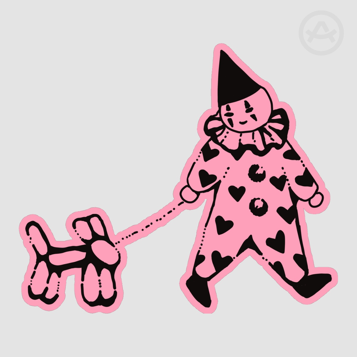 Pink Balloon Animal Die Cut Stickers