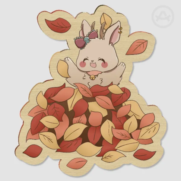 Joyful Jackalope Wood Pin
