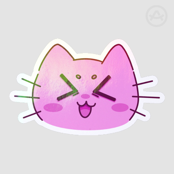 pink cat laugh