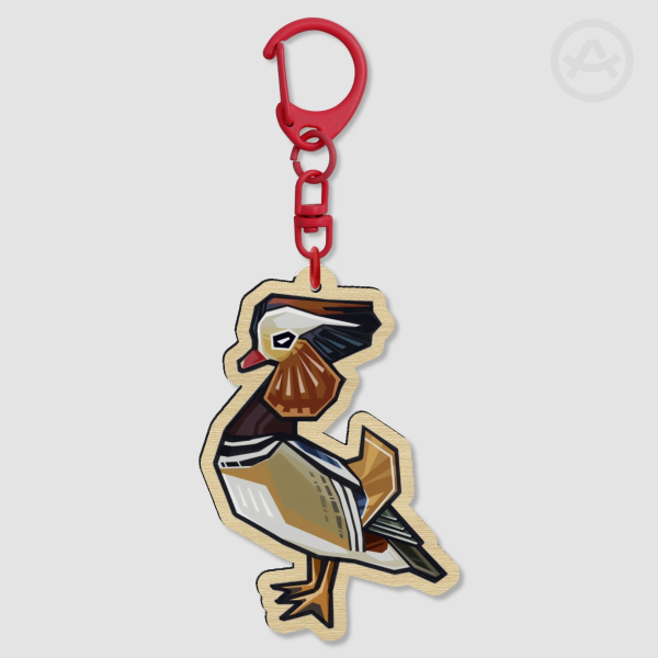 Mandarin duck - Wood Keychains