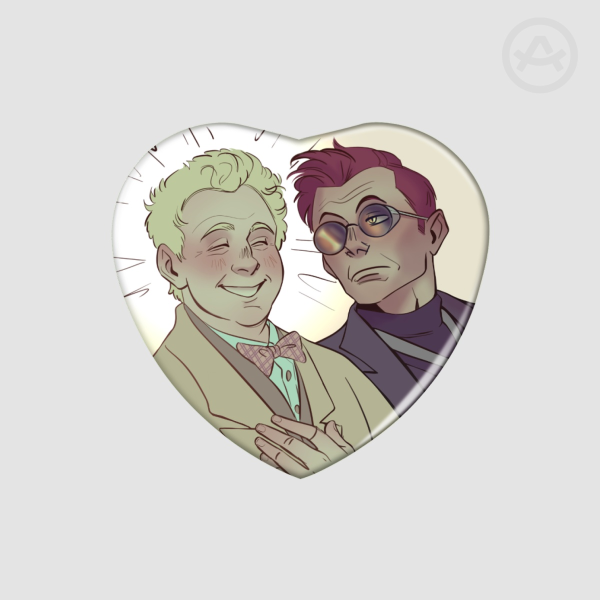AziCrow Heart Shaped Badge