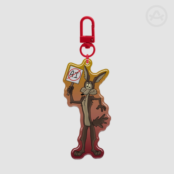 Wile E Coyote Epoxy Clear Acrylic Keychains