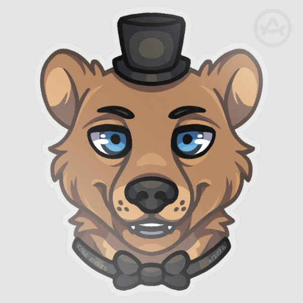 Freddy Fazbear - 2 Inch Vinyl Sticker