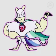 Superhomo! (Vermili/MLM/Shiro) [Die Cut Holo Sticker]