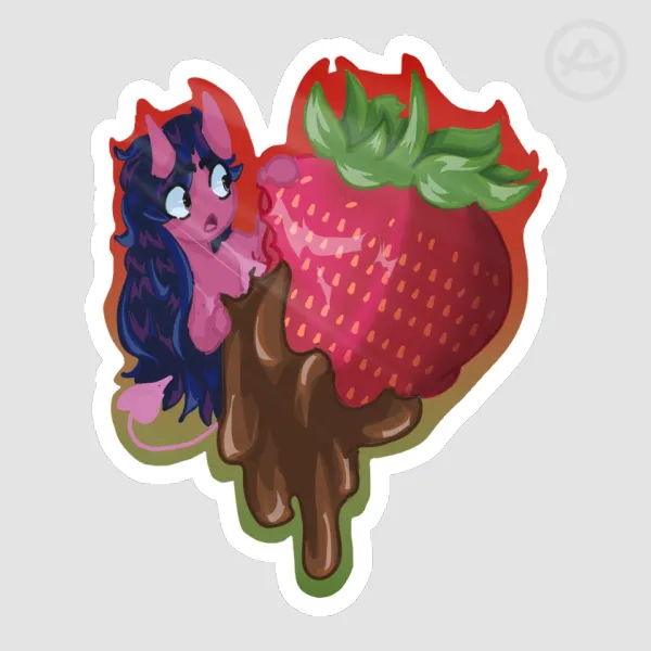 OC Naomi Succubus Chocolate Strawberry Sticker