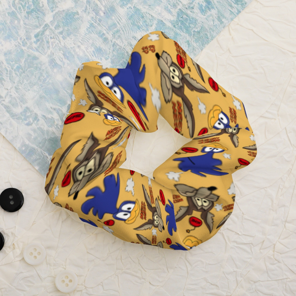 Wile E and Roadrunner Round Scrunchie