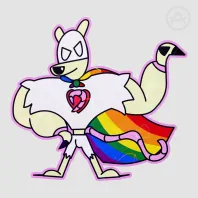 Superhomo! (Vermili/Pride/Shiro) [Die Cut Holo Sticker]