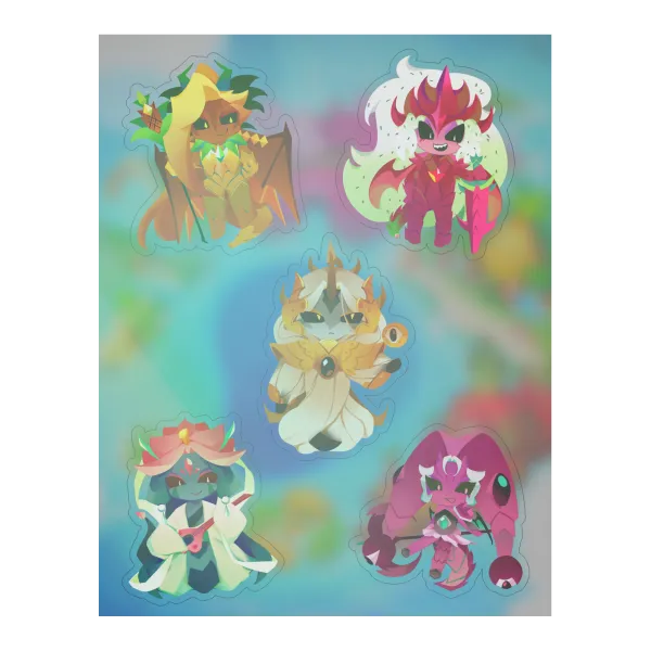 DRAGON COOKIES TRANSPARENT STICKER SHEET [COOKIE RUN]