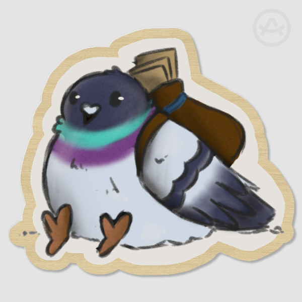 Carrier pigeon - Wood Pins
