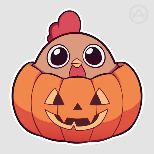 Chicken Buddy | Halloween Pumpkin | Sticker