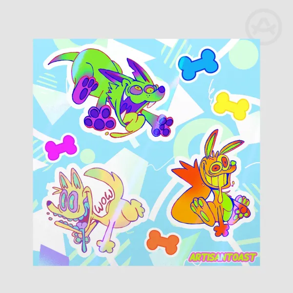 Neon Dawgs Stickers