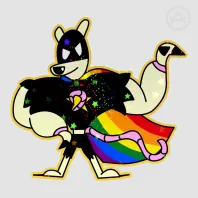Superhomo Sticker! (Vermili/Pride/Kuro) [Die Cut Holo Sticker]